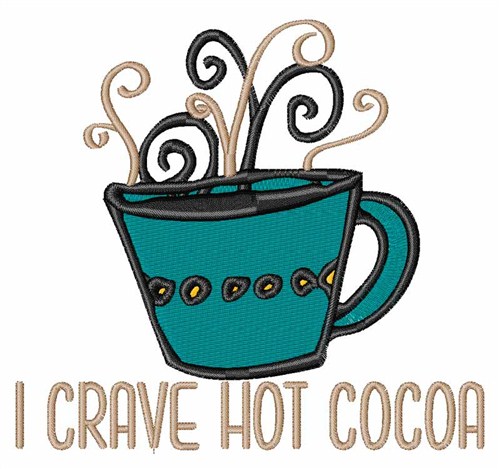 Hot Cocoa Machine Embroidery Design