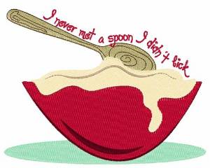 Picture of I Never Met A Spoon Machine Embroidery Design