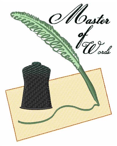 Master Of Words Machine Embroidery Design