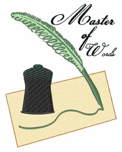 Picture of Master Of Words Machine Embroidery Design