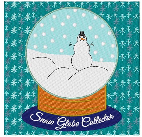 Snow Globe Collector Machine Embroidery Design