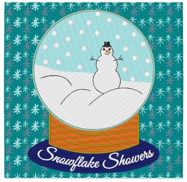 Picture of Snowflake Showers Machine Embroidery Design