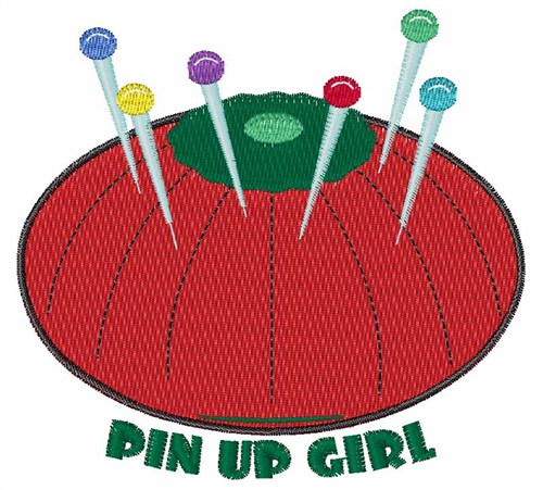 Pin Up Girl Machine Embroidery Design