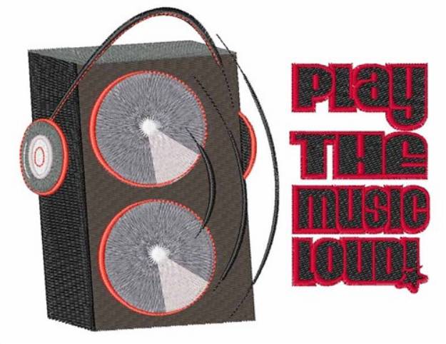 Picture of Play The Music Loud Machine Embroidery Design