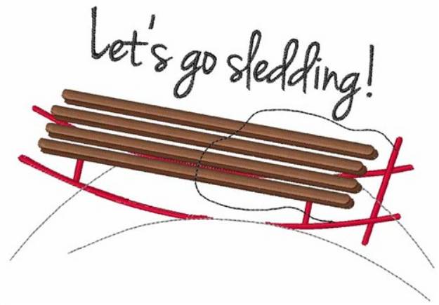 Picture of Lets Go Sledding Machine Embroidery Design