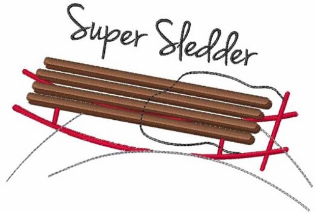 Picture of Super Sledder Machine Embroidery Design