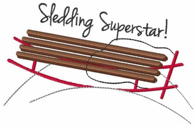 Picture of Sledding Superstar Machine Embroidery Design