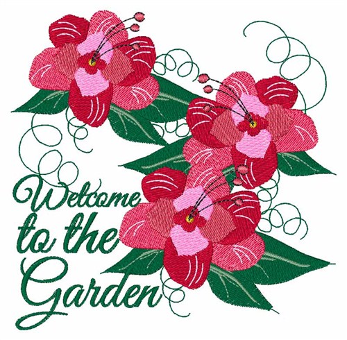 Welcome To The Garden Machine Embroidery Design