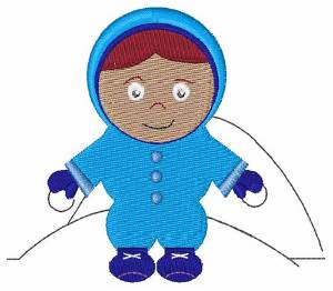 Picture of Snow Kid Machine Embroidery Design