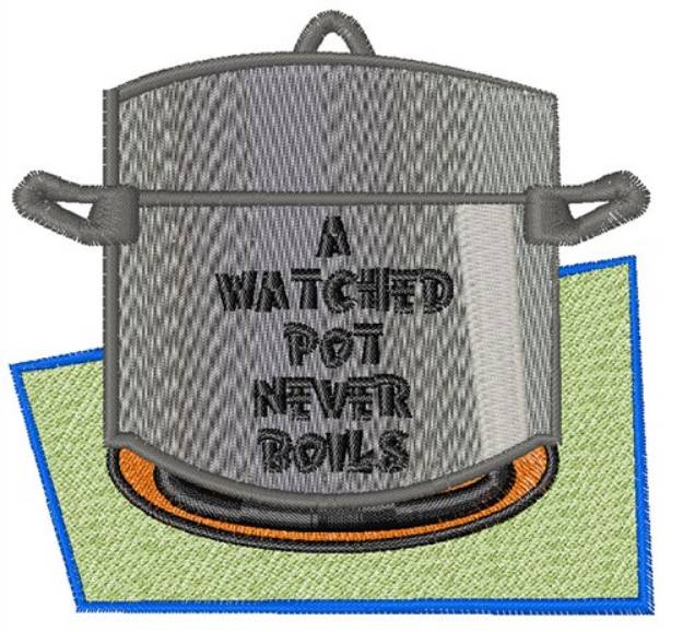 Picture of A Watched Pot Machine Embroidery Design