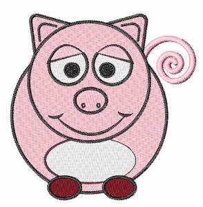 Picture of Pink Piggy Machine Embroidery Design
