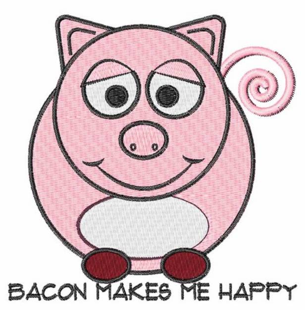 Picture of Bacon Make Me Happy Machine Embroidery Design