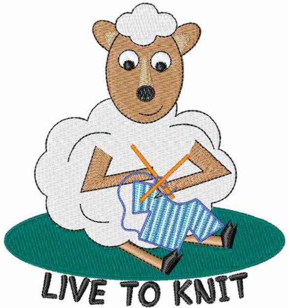 Picture of Live To Knit Machine Embroidery Design