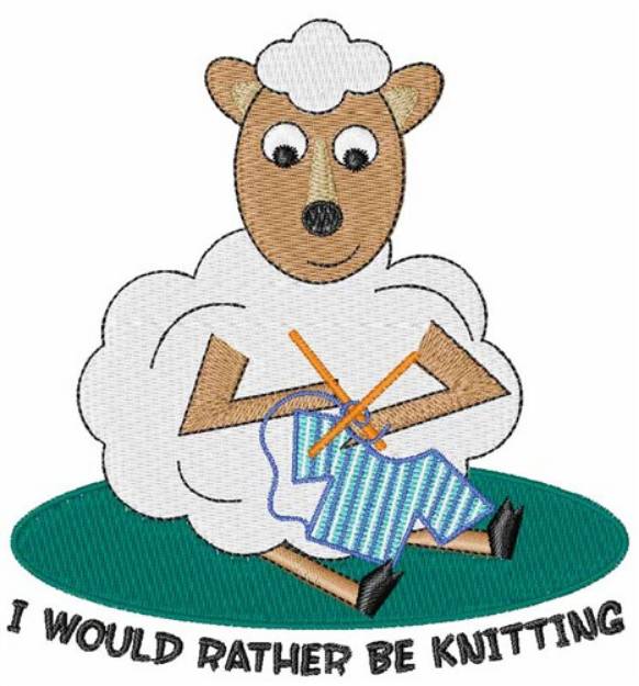 Picture of Rather Be Knitting Machine Embroidery Design