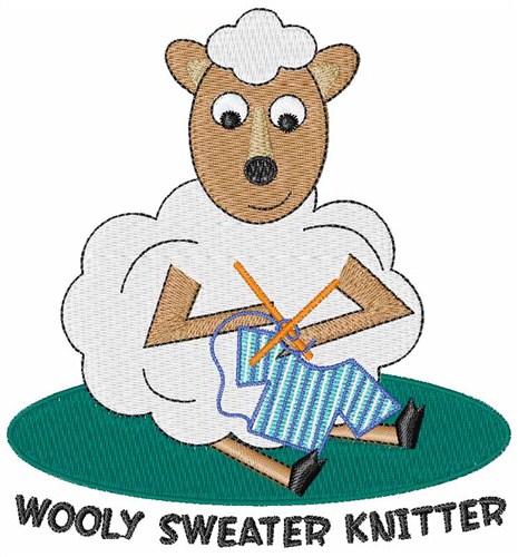 Wooly Sweater Knitter Machine Embroidery Design