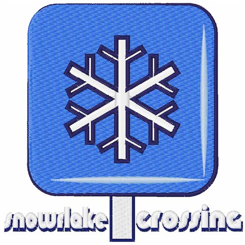 Snowflake Crossing Machine Embroidery Design