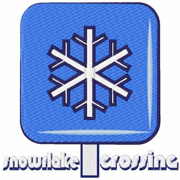 Picture of Snowflake Crossing Machine Embroidery Design