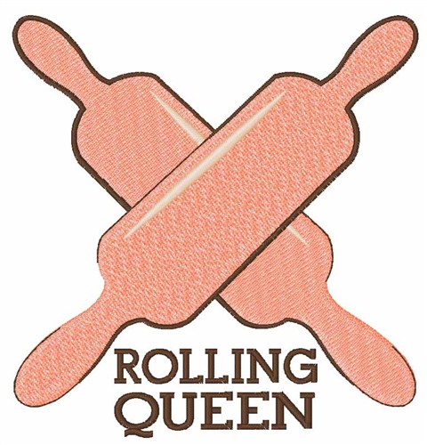Rolling Queen Machine Embroidery Design