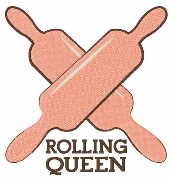 Picture of Rolling Queen Machine Embroidery Design