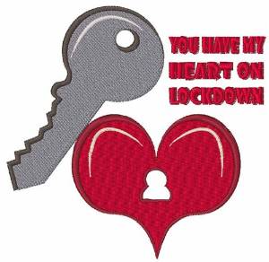Picture of Heart On Lockdown Machine Embroidery Design