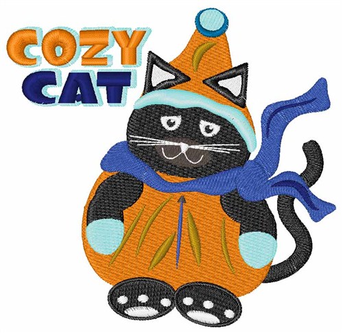 Cozy Cat Machine Embroidery Design