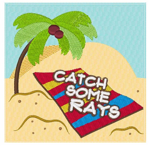 Catch Some Rays Machine Embroidery Design