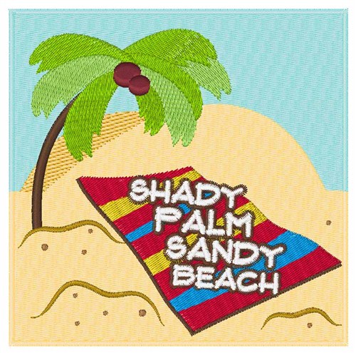 Shady Palm Beach Machine Embroidery Design