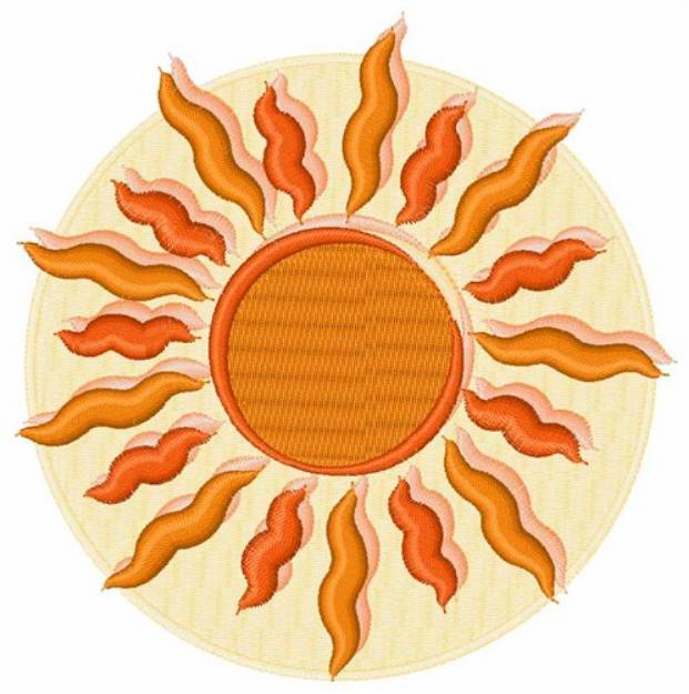 Picture of Orange Sun Machine Embroidery Design