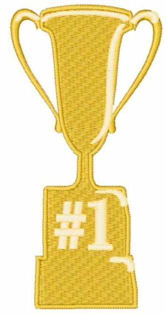 Picture of #1 Gold Trophy Machine Embroidery Design