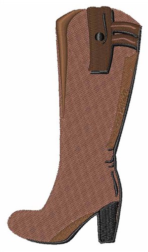 Womans Boot Machine Embroidery Design