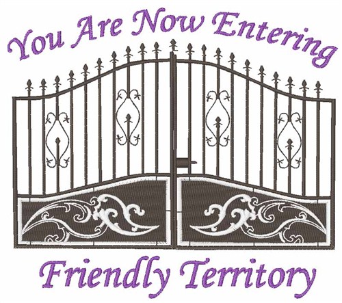 Entering Friendly Territory Machine Embroidery Design