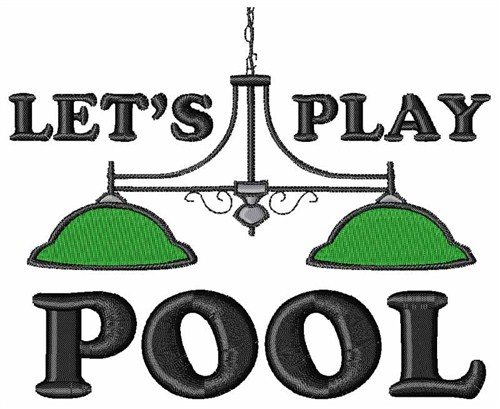Let’s Play Pool Machine Embroidery Design
