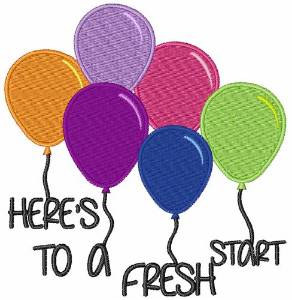 Picture of Heres To A Fresh Start Machine Embroidery Design