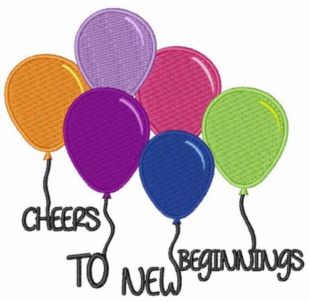 Picture of Cheers to New Beginnings Machine Embroidery Design
