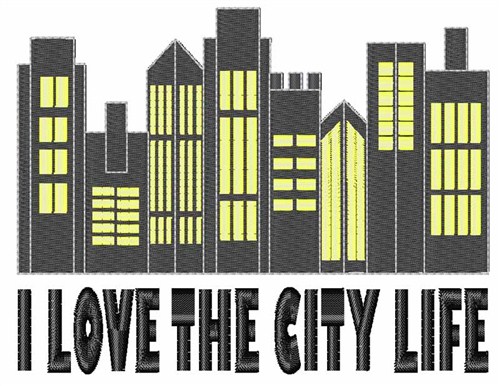 Love The City Machine Embroidery Design