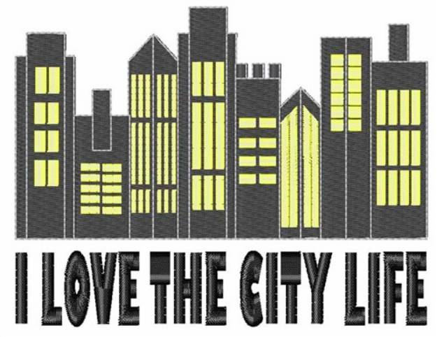 Picture of Love The City Machine Embroidery Design