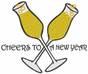 Picture of Cheers To A New Year Machine Embroidery Design