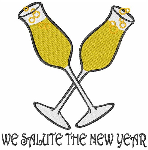 Salute The New Year Machine Embroidery Design