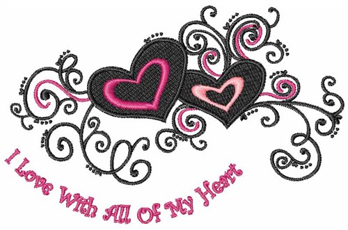 All My Heart Machine Embroidery Design