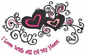 Picture of All My Heart Machine Embroidery Design