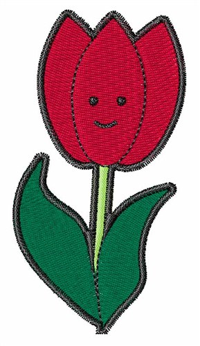 Cartoon Tulip Machine Embroidery Design
