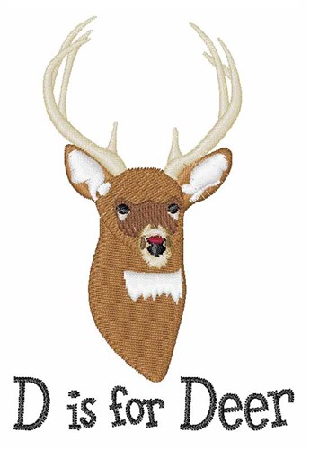 D Is For Deer Machine Embroidery Design