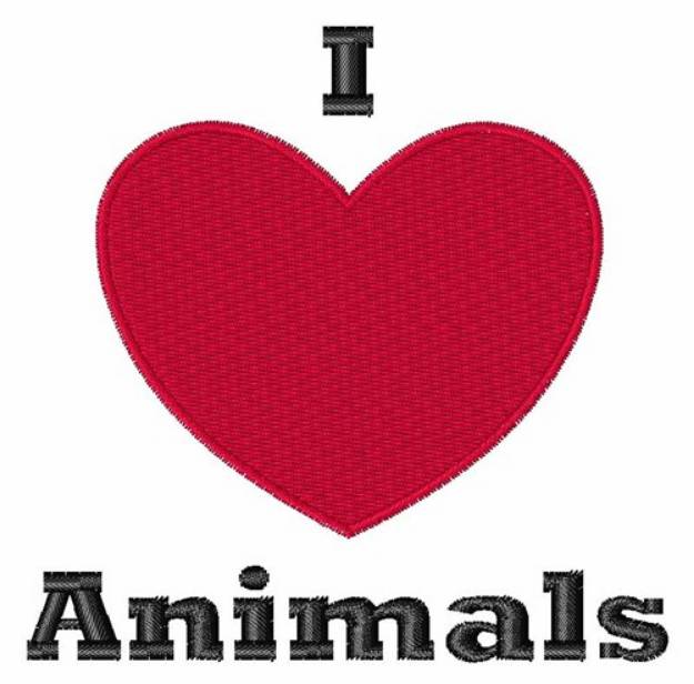 Picture of I Love Animals Machine Embroidery Design