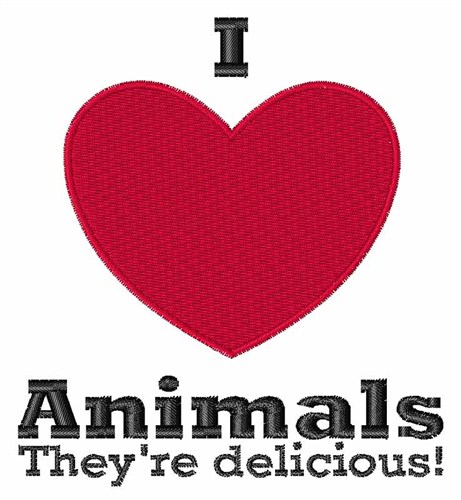 Animals Are Delicious Machine Embroidery Design