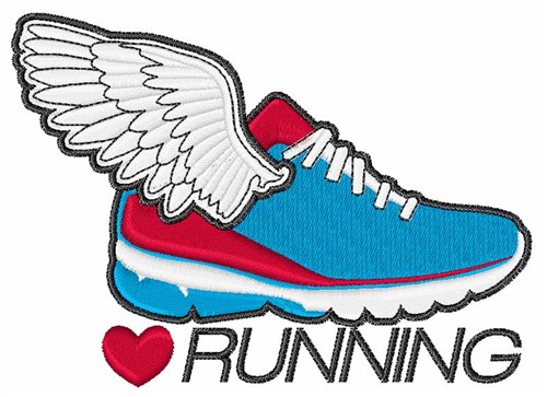 Love Running Machine Embroidery Design