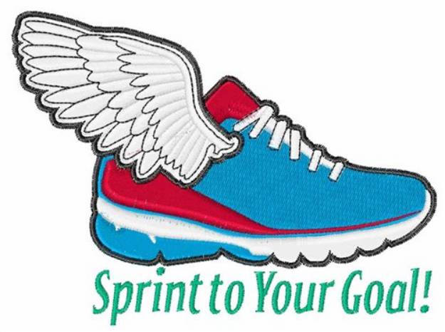 Picture of Sprint To Your Goal Machine Embroidery Design
