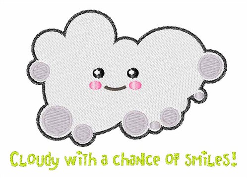 Smiling Cloud Machine Embroidery Design