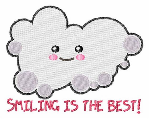 Picture of Smiling Is Best Machine Embroidery Design