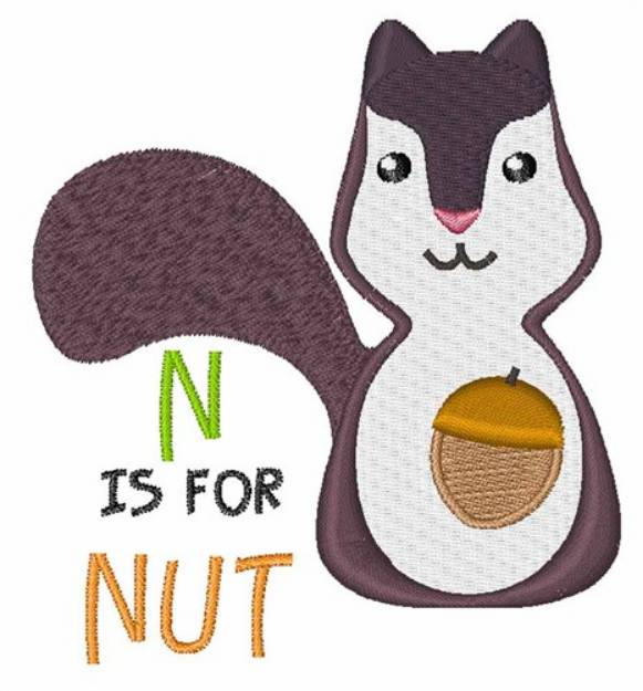 Picture of N Is For Nut Machine Embroidery Design