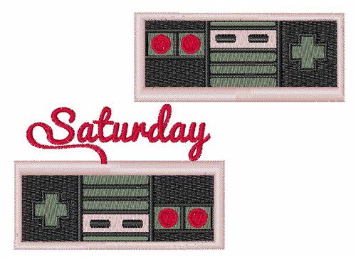 Saturday Gaming Machine Embroidery Design